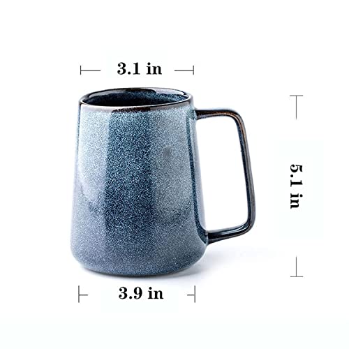 Large Ceramics Coffee Mugs,24 OZ,Large Handle Design,Extra Large Tea and Coffee Cup for Office and Home，Microwave And Dishwasher Safe(Color:24 oz blue)