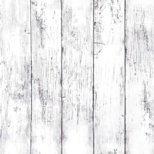 White Grey Wood Wallpaper Shiplap Peel and Stick Wallpaper 17.7inchx118.1inch White Wood Plank Contact Paper Wood Peel and Stick Wallpaper Rustic Self Adhesive Decorative Wallpaper for Kitchen Vinyl