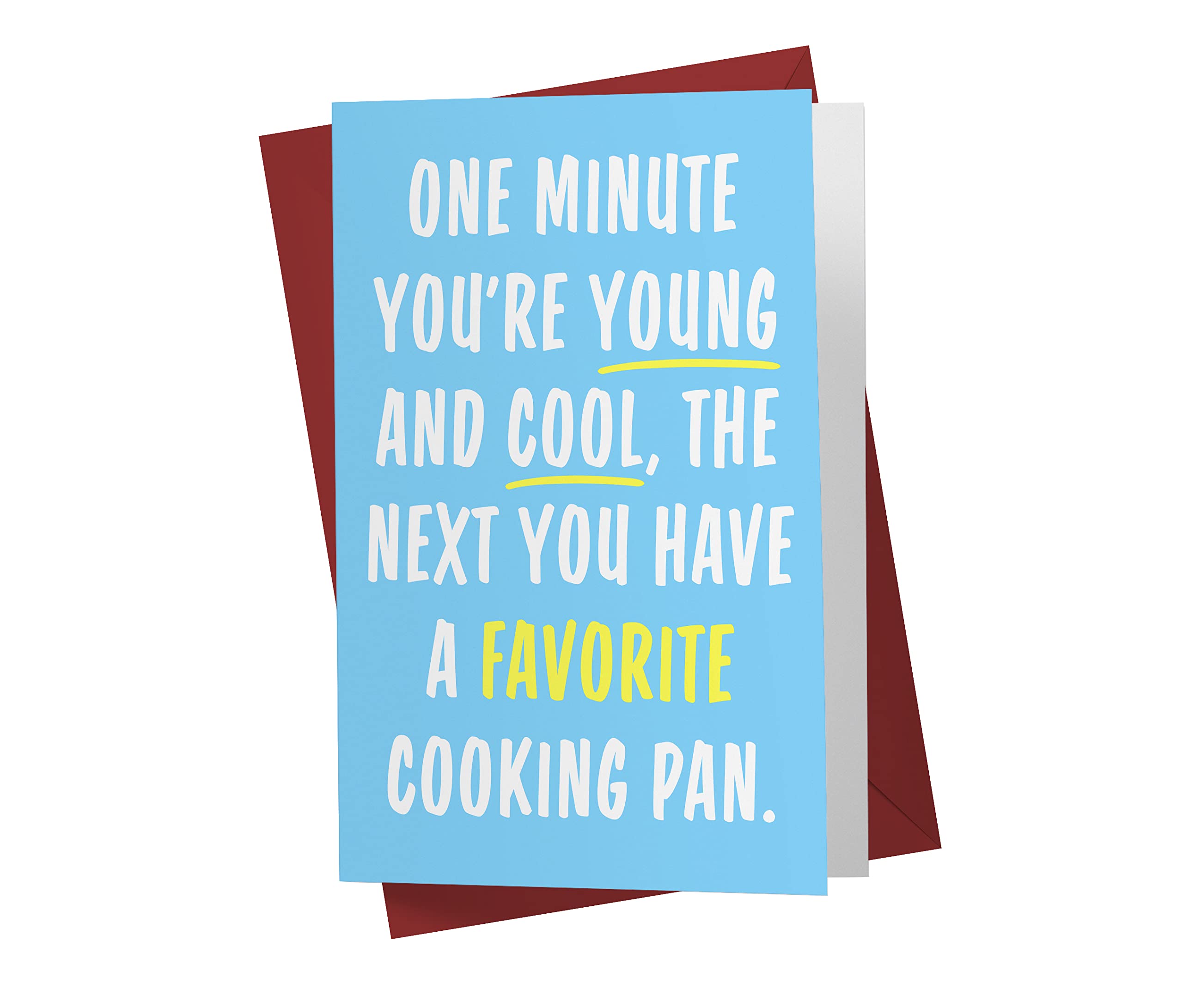 Funny Birthday Card for Men Women, Large 5.5 x 8.5 Happy Birthday Card for Him Her, Birthday Card for Dad Mom Husband Wife, 50th 60th 70th 80th Birthday Card, Karto Favorite Pan