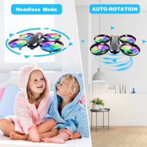 4DRC V16 Drone with Camera for Kids,1080P FPV Camera Mini Quadcopter Beginners Toy with 7 Colors LED Lights,3D Flips,Gesture Selfie,Headless Mode,Altitude Hold,Boys Girls Birthday Gifts,