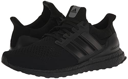 adidas Men's Ultraboost 1.0 Running Shoe, Black/White/Beam Green, 11