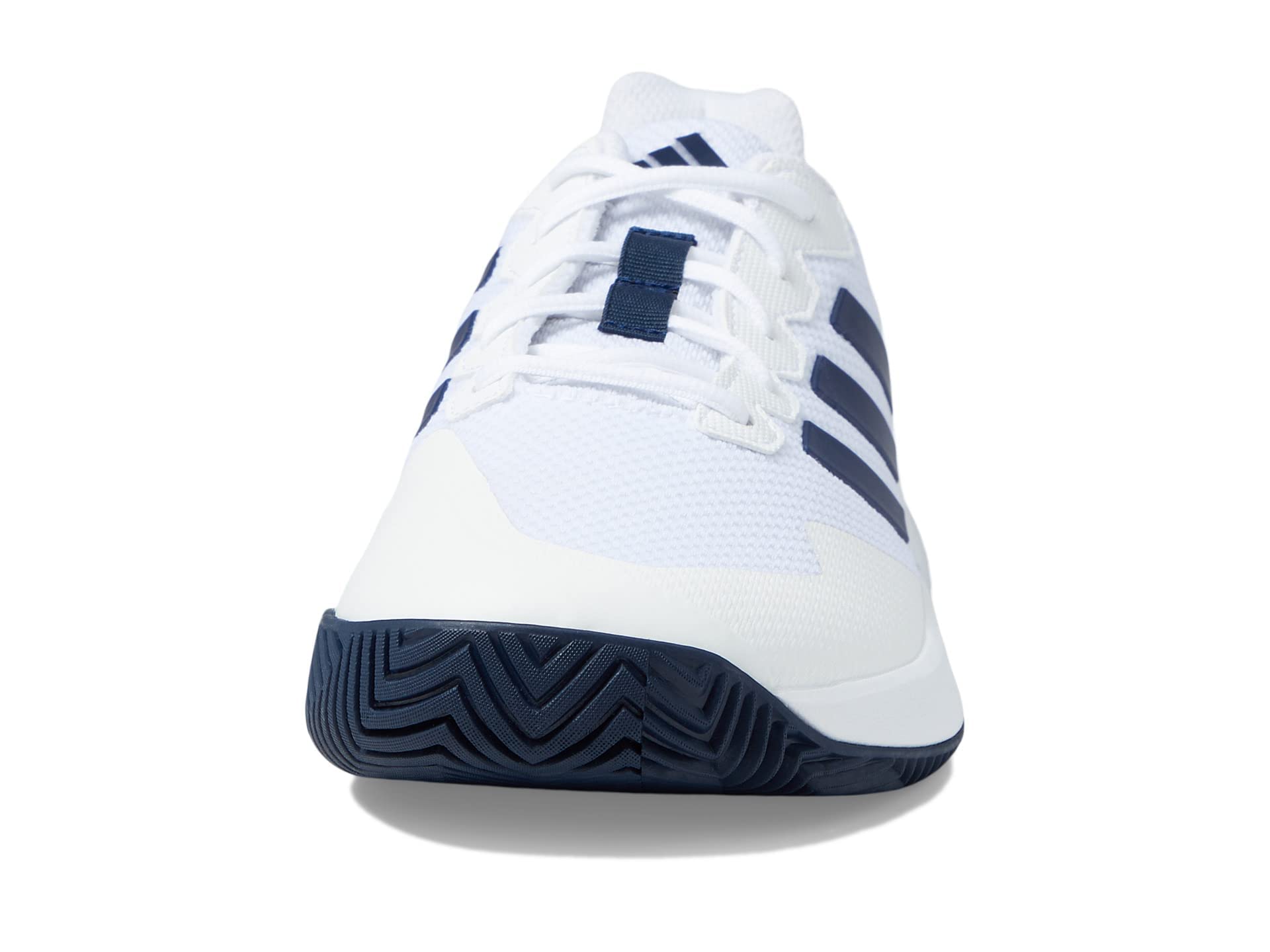 adidas Men's GameCourt 2 Tennis Shoe, White/Team Navy Blue/White, 9