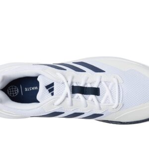 adidas Men's GameCourt 2 Tennis Shoe, White/Team Navy Blue/White, 9