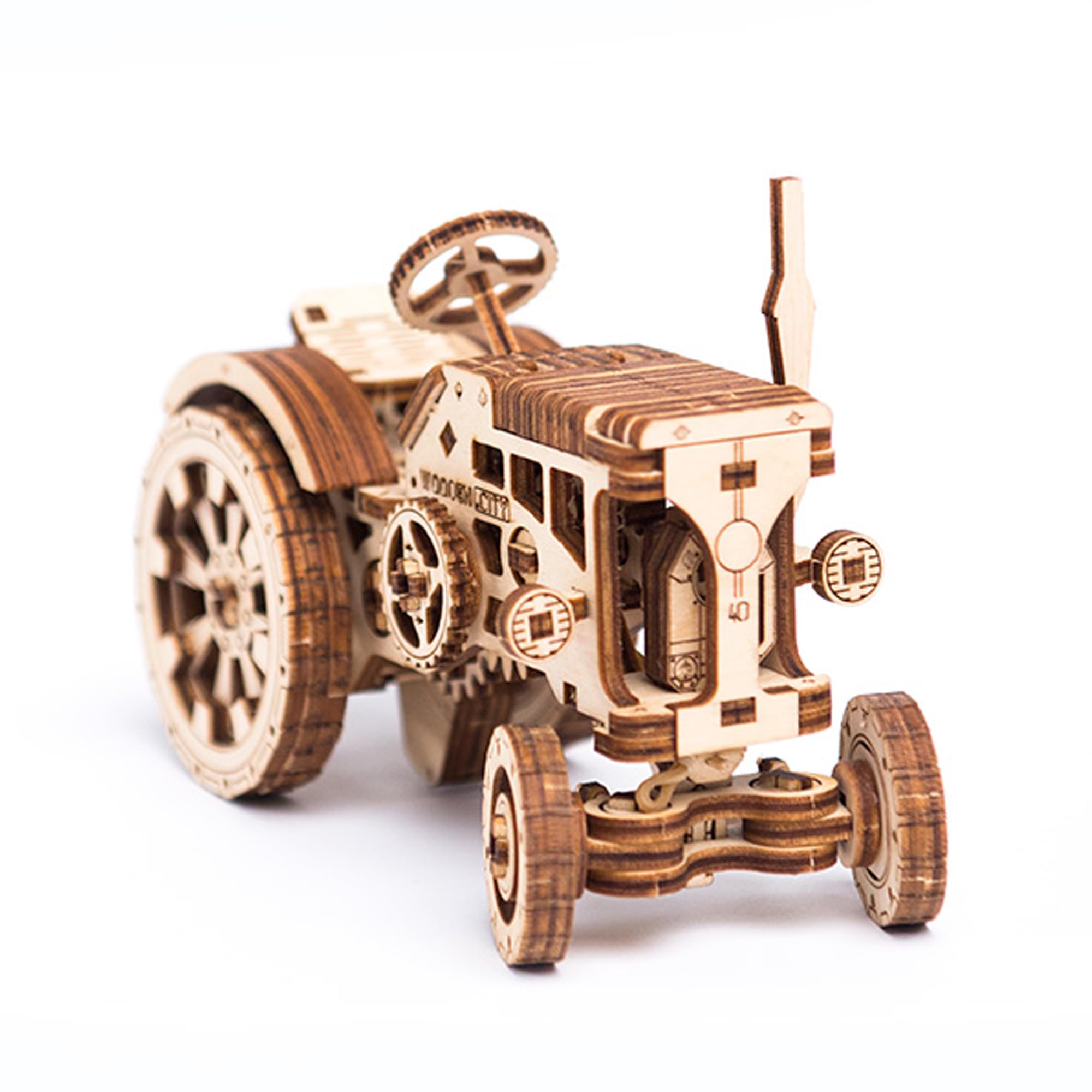 WOODEN.CITY 3D Wooden Tractor Puzzle - Model Tractor Kits Wooden 3D Puzzles for Adults - Tractor Wooden Craft Model Building Kits for Adults - 3D Wooden Model Kit for Adult to Build Tractor 164 Parts