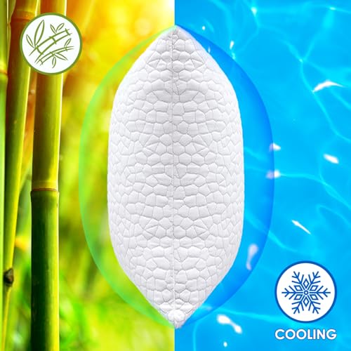 Cooling Bed Pillows for Sleeping 2 Pack Shredded Memory Foam Pillows Adjustable Cool Pillow for Side Back Stomach Sleepers Luxury Gel Pillows King Size Set of 2 with Washable Removable Cover