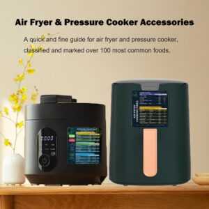 Air Fryer & Instant Pot Magnetic Cheat Sheet Set, Muulaii Air Fryer & Pressure Cooker Accessories Cook Times Chart, Instapot Accessories Quick Reference Guide, Healthy Handy Kitchen Recipe Cookbook