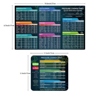Air Fryer & Instant Pot Magnetic Cheat Sheet Set, Muulaii Air Fryer & Pressure Cooker Accessories Cook Times Chart, Instapot Accessories Quick Reference Guide, Healthy Handy Kitchen Recipe Cookbook