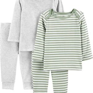 Simple Joys by Carter's Baby Boys' 4-Piece Textured Set, Heather/Grey, 3-6 Months