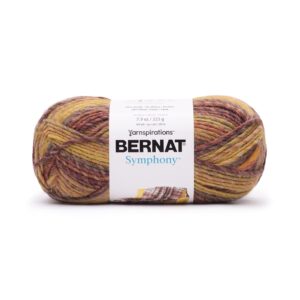 Bernat Symphony Autumn Maple Yarn - 2 Pack of 225g/8oz - Wool Blend - 5 Bulky - 309 Yards - Knitting/Crochet