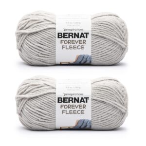 bernat forever fleece balsam yarn - 2 pack of 280g/9.9oz - polyester - 6 super bulky - 194 yards - knitting/crochet