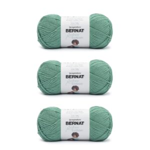 bernat softee cotton pool green yarn - 3 pack of 120g/4.25oz - nylon - 3 dk (light) - 254 yards - knitting, crocheting & crafts