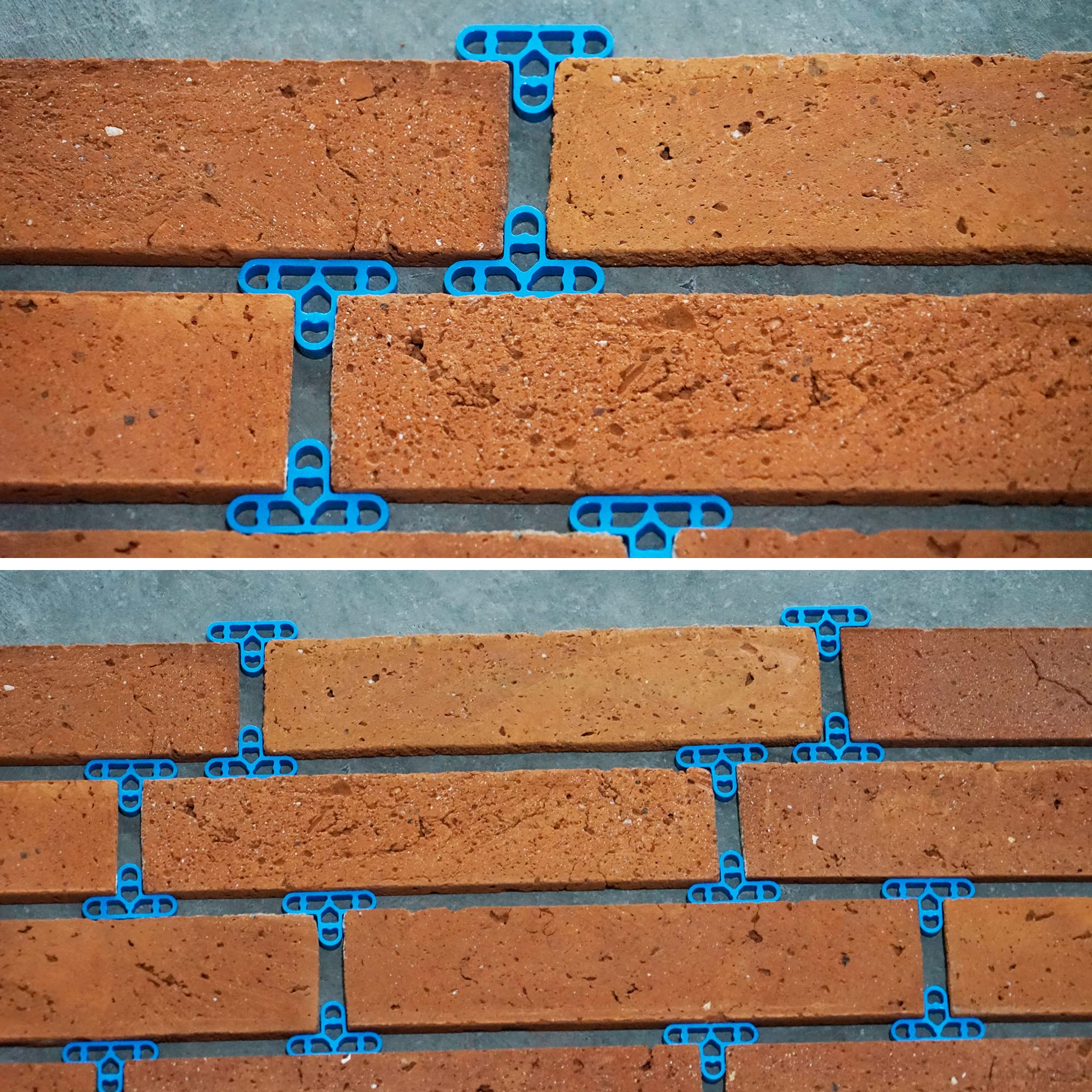 JINYO 3/8 inch 100pcs 10mm Bricklaying Spacer Tile Spacer Blue Color Tile Leveling Clips Masonry Paving Spacer Mortar Pointing Spacer Glass Window Spacer Bathroom Ceramic Spacer