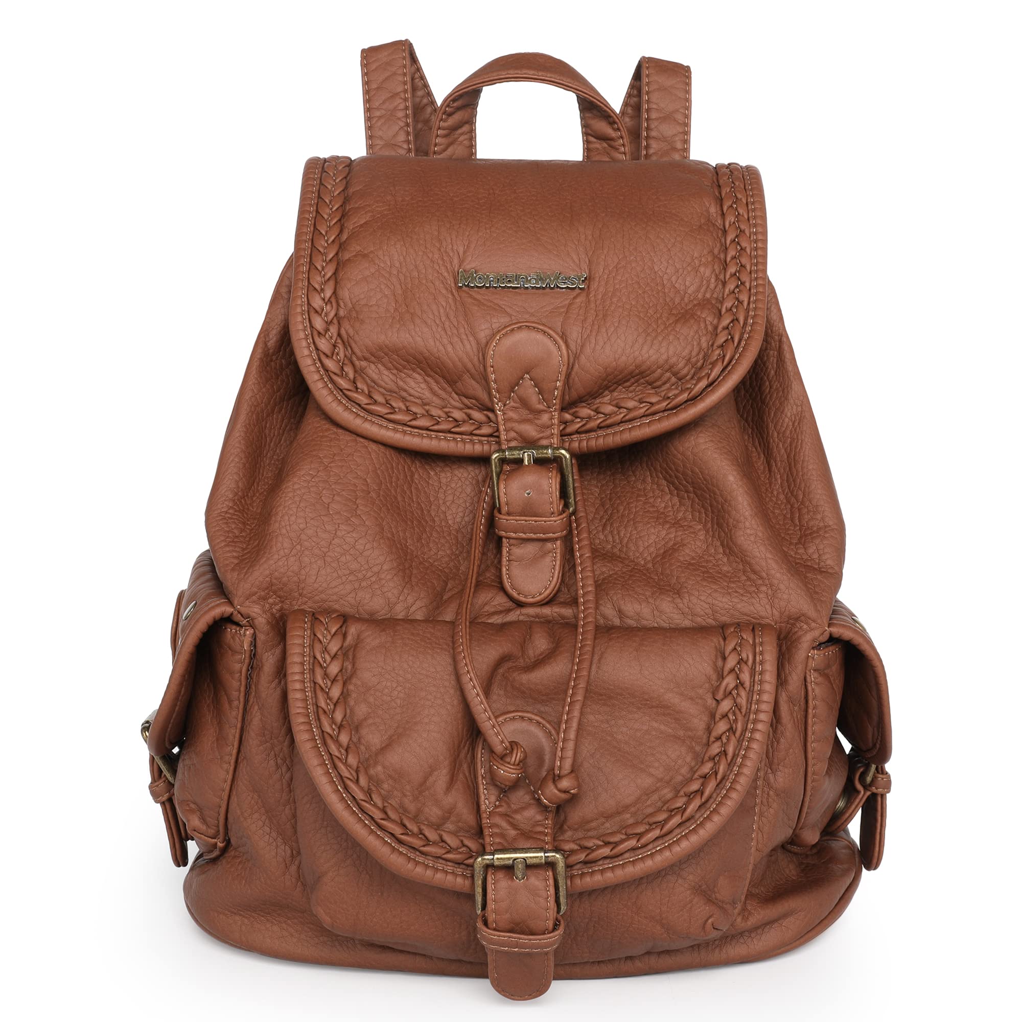 Montana West Backpack Purse for Women Soft Washed Leather Drawstring Casual Travel Large Backpacks