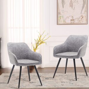 annjoe faux suede accent chair arm chairs living room chairs leisure chair upholstered chair with metal legs set of 2 for home kitchen office bistro cafe