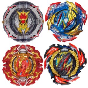 WTUME B-193 Ultimate Valkyrie 4-Piece Bey Battling Gyro Tops Set, Battle Burst Tops with Dangerous Belial Greatest Raphael Prominence Phoenix, Kids Boys Birthday Party Gift Idea