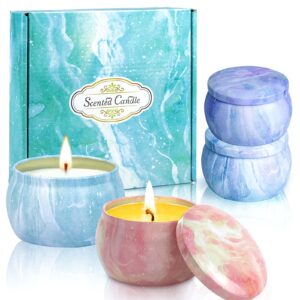 scented candles for home, women gifts, 17.6 oz 4 pack 120 hours burn, premium body relax & stress relief candles,ideal gifts for birthday, christmas, thanksgiving, mother's day