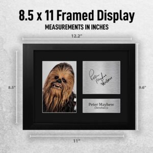 HWC Trading Peter Mayhew Gift USL Framed Signed Printed Autograph Star Wars Gifts Chewbacca Print Photo Picture Display - US Letter Size