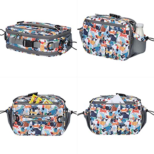 Maelstrom Lunch Box Kids,Expandable Kids Lunch Box,Insulated Lunch Bag for Kids,Lightweight Reusable Lunch Tote Bag for Boy/Girl,Suit for School/Picnic,9L,Giraffe