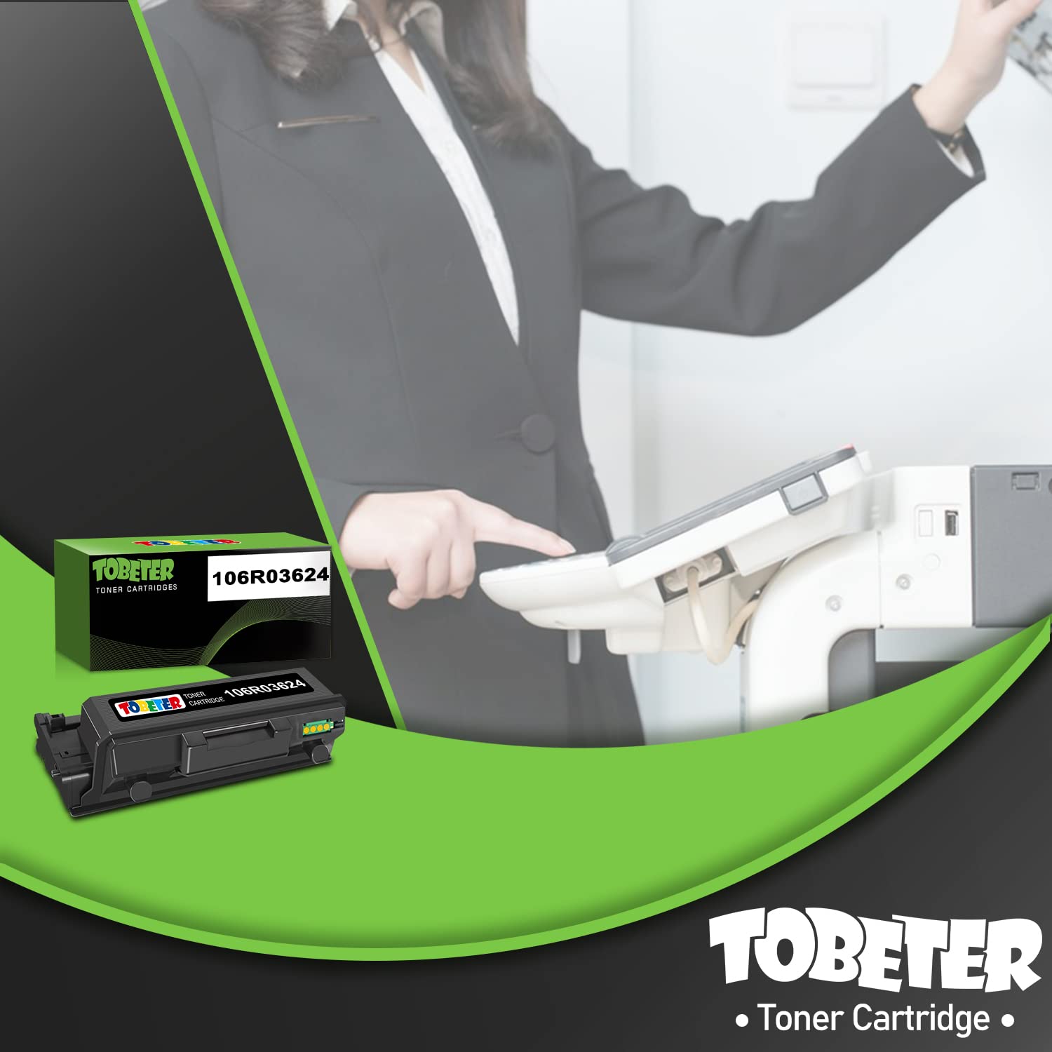 ToBeter Compatible 3330 3335 3345 Toner Replacement for Xerox 106R03624 106R03623 Toner Cartridge for Phaser 3330 WorkCentre 3335 3345 Series Laser Printer (15,000 Pages, Extra High Yield, 1 Black)