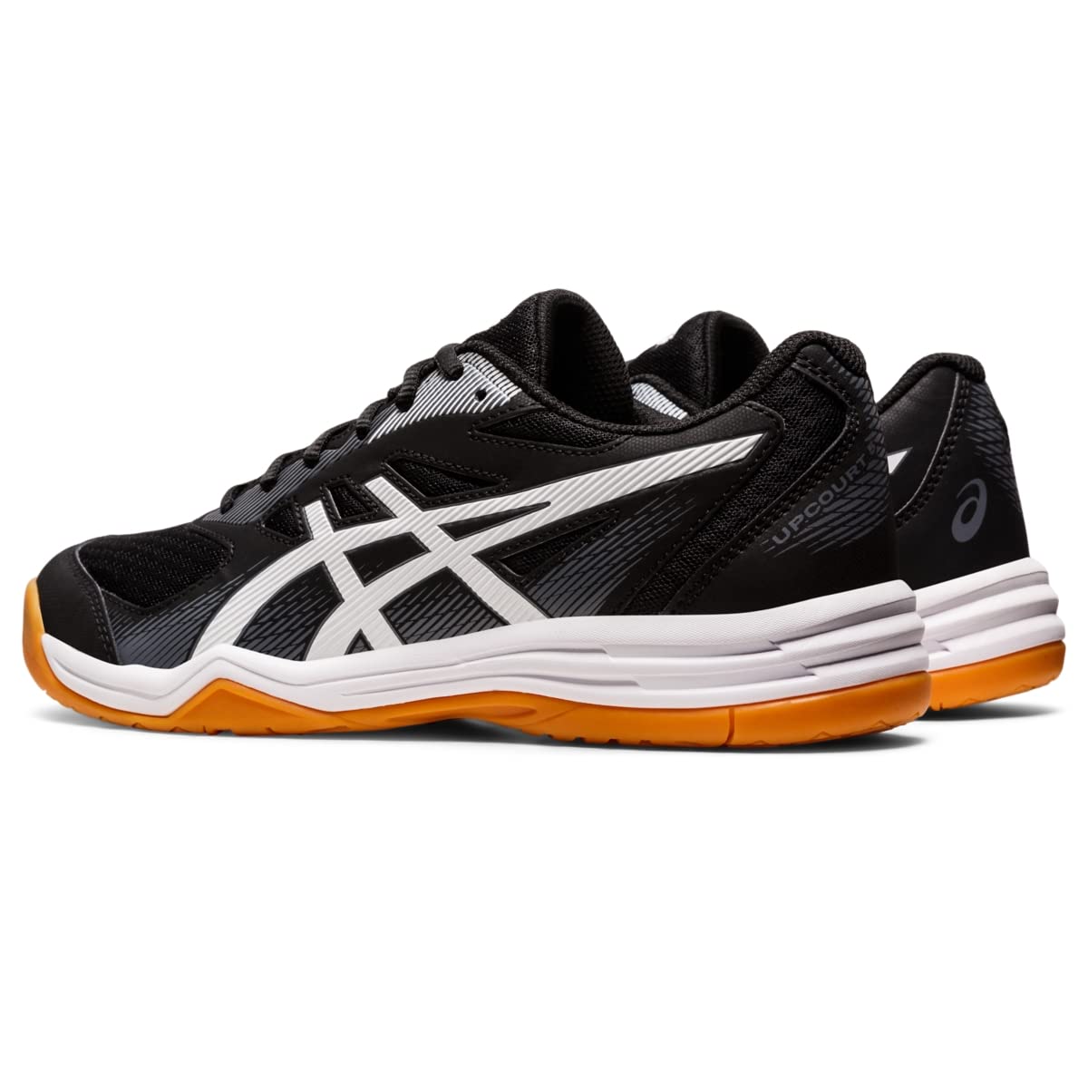 ASICS Men's UPCOURT 5 Volleyball Shoes, 12, BLACK/WHITE