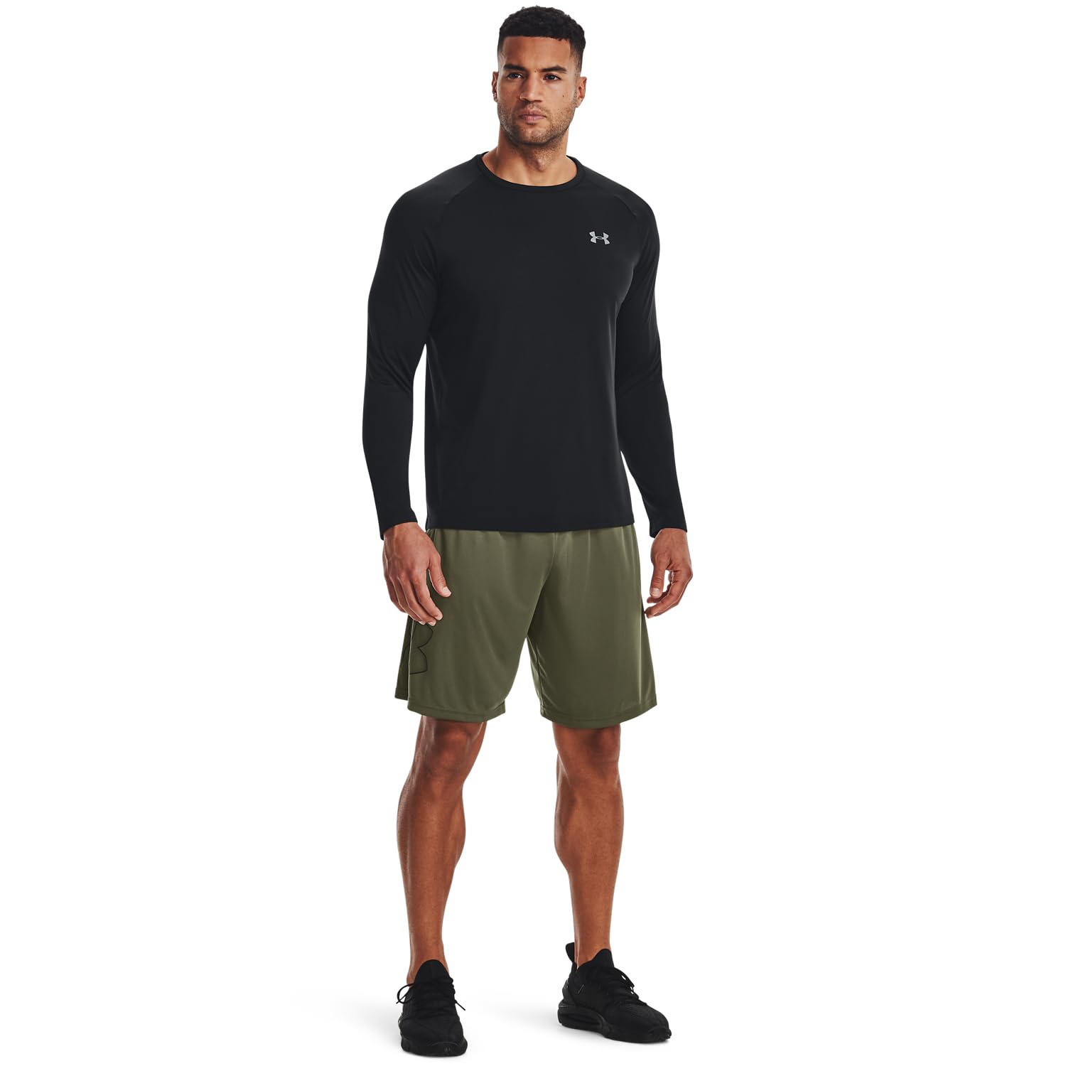 Under Armour Men's Tech Graphic Shorts , (390) Marine OD Green / / Black, X-Large