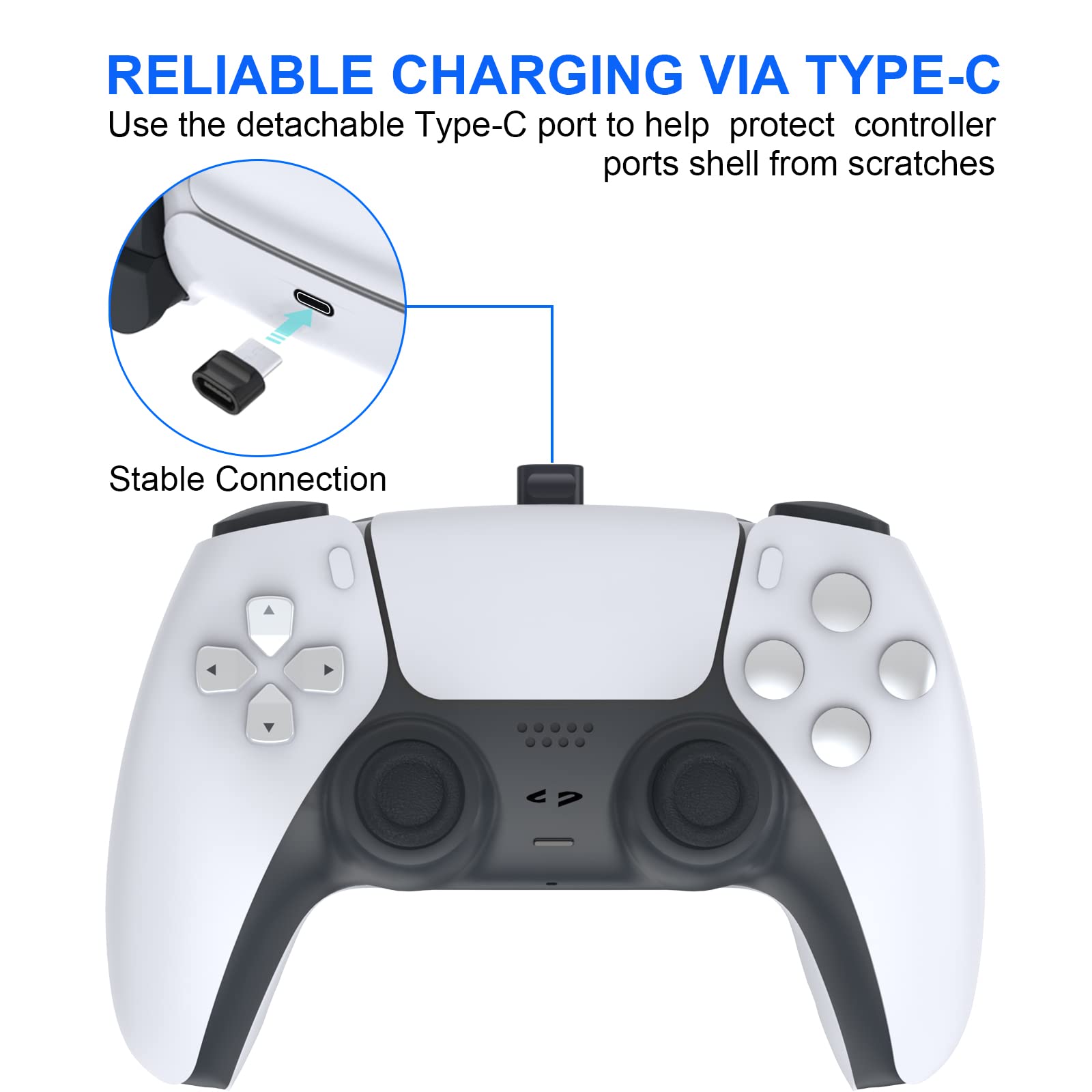 PS5 Controller Charging Station with 2 in 1 Fast Charging Cable and Led Indicator for Playstation 5 Controller and Edge Charger Station Docking Station