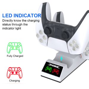 PS5 Controller Charging Station with 2 in 1 Fast Charging Cable and Led Indicator for Playstation 5 Controller and Edge Charger Station Docking Station