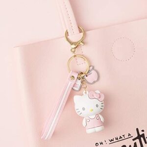 2pcs My Melody + Hello Kitty,Cute Kawaii Accessories Anime Keychain Cartoon Keychain Keyring Key Purse Handbag Car Charms