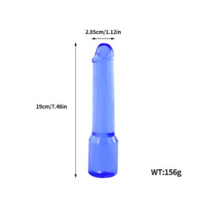 Shkanla 7.5 Inch Realist Dildo, Handheld Blue Jelly Dildo Anal Dildo for Woman Men Gay, Adult Sex Toy Soft Lifelike for Beginner