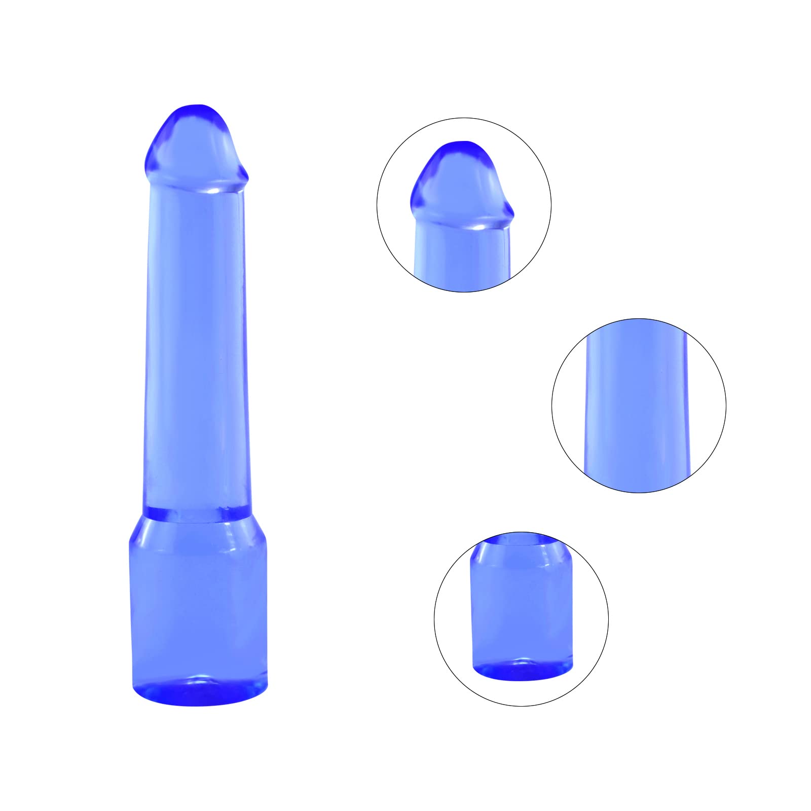 Shkanla 7.5 Inch Realist Dildo, Handheld Blue Jelly Dildo Anal Dildo for Woman Men Gay, Adult Sex Toy Soft Lifelike for Beginner