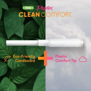 Playtex Clean Comfort Organic Cotton Tampons, Super Absorbency, Fragrance-Free, Organic Cotton - 30ct