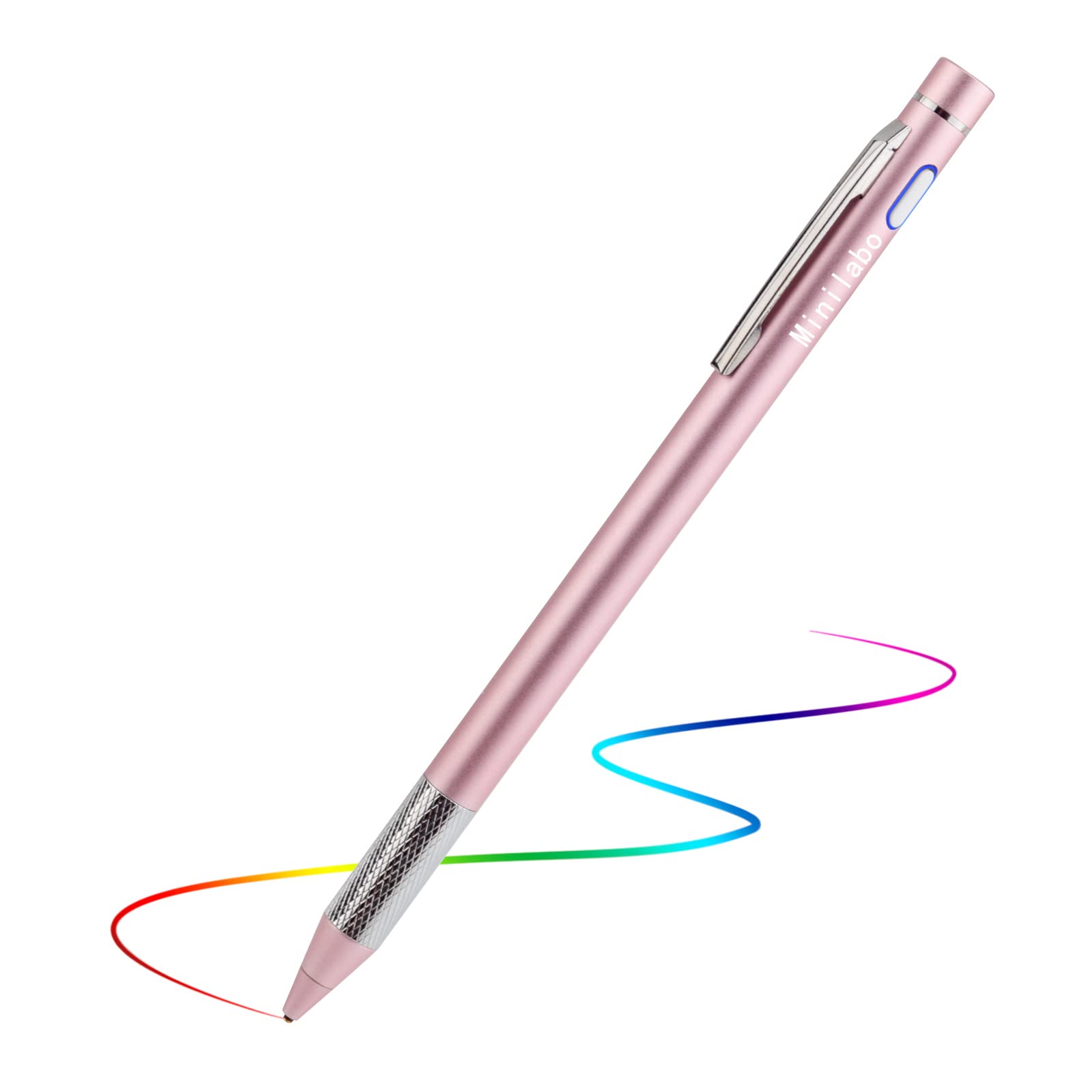 Stylus Pencil for Lenovo Chromebook Flex 5/3 Pen,Minilabo Touch Screens Active Stylus Digital Pen with 1.5mm Ultra Fine Tip Stylist Pen for Lenovo Chromebook Flex 5/3 Drawing and Writing Pencil,Pink