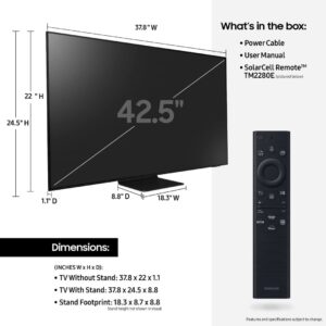 SAMSUNG 43-Inch Class QLED The Frame Series - Quantum HDR Smart TV with Alexa Built-in (QN43LS03BAFXZA, 2022 Model) (Renewed)