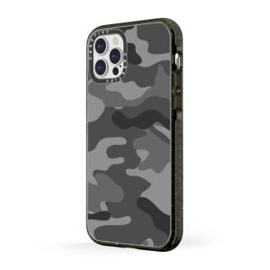 CASETiFY Impact Case for iPhone 12 Pro Max - Camo grey - Clear Black