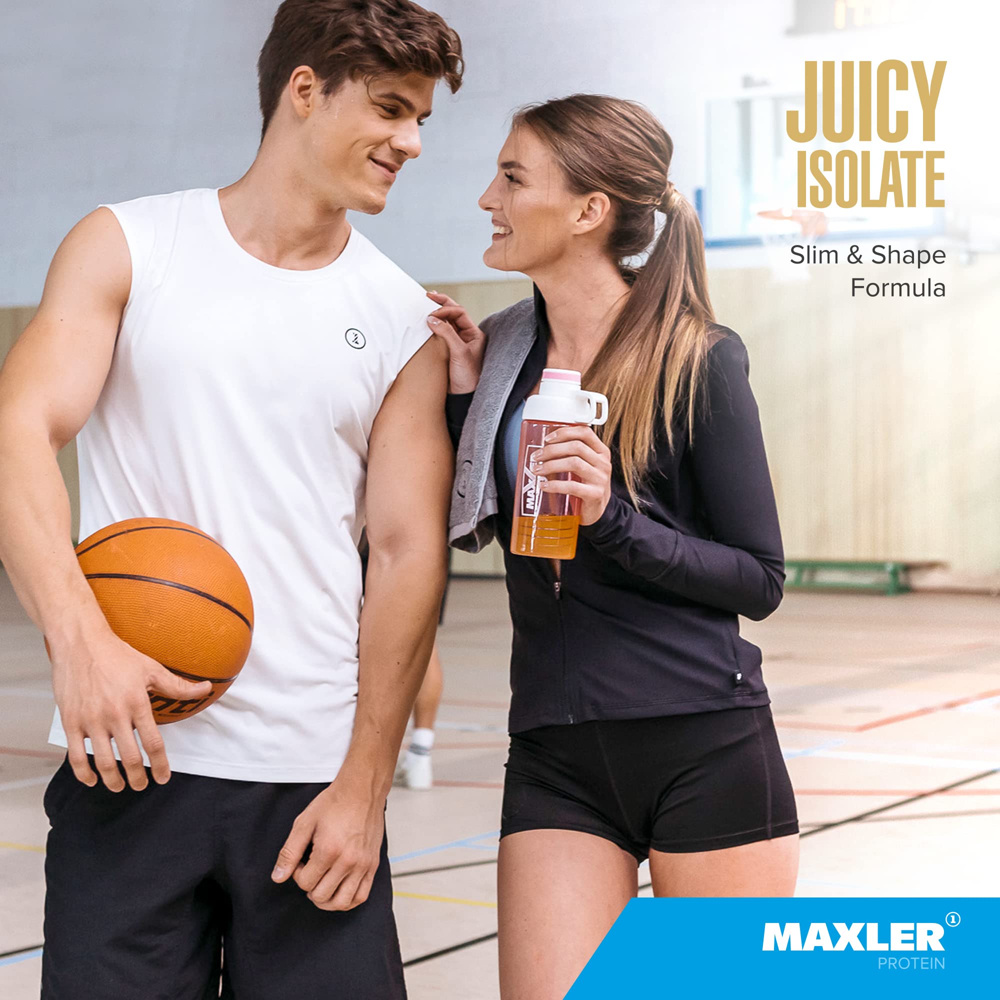 Maxler Juicy Isolate Protein Powder - Clear Whey Isolate - Low Lactose, Fat Free, Sugar Free Muscle Recovery Drink for Pre & Post Workout - 90% of Protein per Serving - Pineapple 1.1lb (20 Servings)