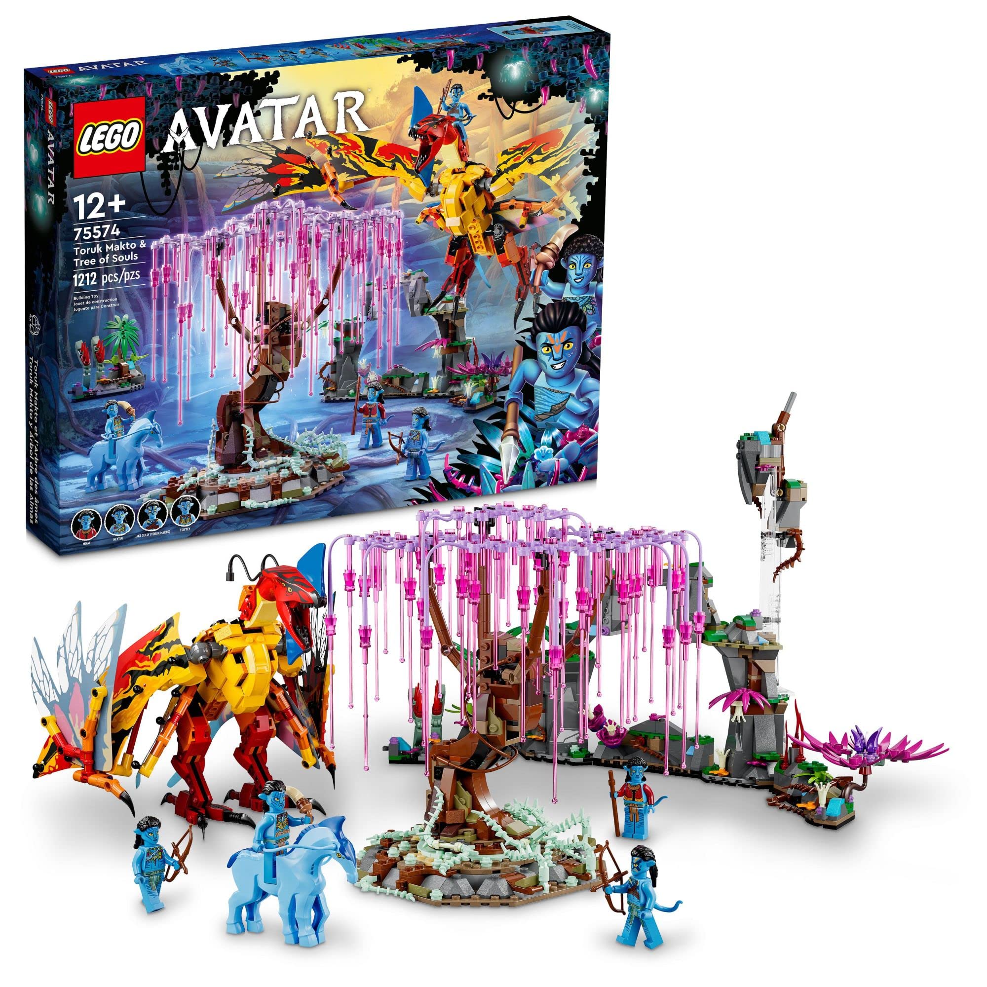 LEGO Avatar Toruk Makto & Tree of Souls 75574 Building Set - Movie Inspired Toy Set with Jake Sully and Neytiri Minifigures, Direhorse Animal Figure, Glow in The Dark Pandora Adventure