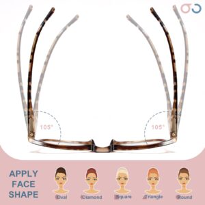 GIBLOGO Stylish 6 Pack Reading Glasses for Women Men - Blue Light Blocking Computer Readers - Ease Blurry Vision & Dry Eyes (6-Pack Mix 01, 2.50)