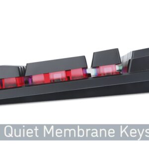 MANHATTAN Wired Membrane Gaming Keyboard – with Backlit RGB LED, USB-A Connection, Quiet Keystrokes, 12 Multimedia Function Keys - for Computer, PC, Desktop, Gamer – 3 Yr Mfg Warranty - 180603