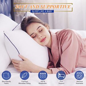 MZOIMZO Bed Pillows for Sleeping- Standard Size, Set of 2, Cooling Hotel Quality with Premium Soft Down Alternative Fill for Back, Stomach or Side Sleepers, 43x66CM