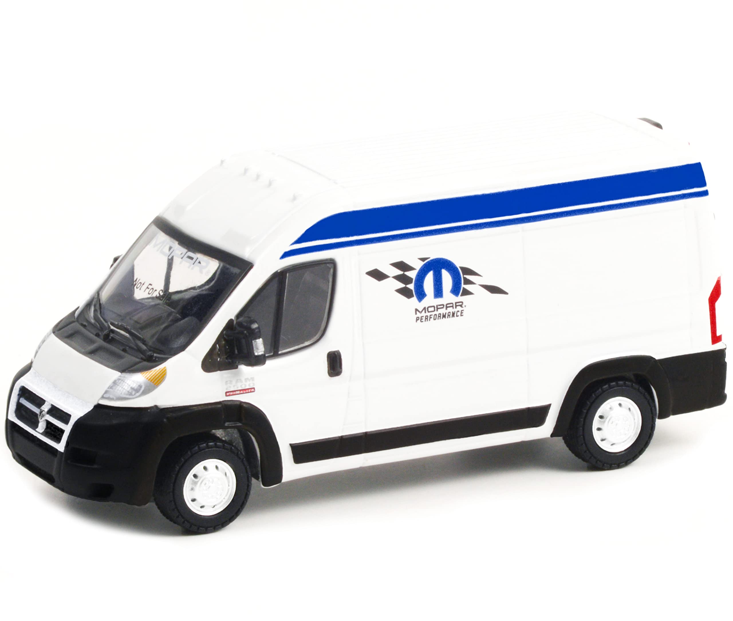 Greenlight Collectible 2014 ProMaster Van White with Blue Stripes Route Runners Series 4 1/64 Diecast Model Car by Greenlight 53040 A,53040A