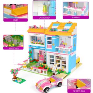 VIOSEBN Friends House Building Kit, Family Friends House Building Blocks Sets, Creative Roleplay Toy Christmas Birthday Gift for Kids Boys Girls Age 6-12 Years 1009 Pieces