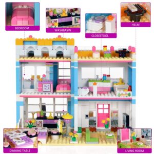 VIOSEBN Friends House Building Kit, Family Friends House Building Blocks Sets, Creative Roleplay Toy Christmas Birthday Gift for Kids Boys Girls Age 6-12 Years 1009 Pieces