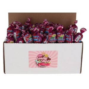 secret candy shop colombina bon bon bum lollipops 40 lollies in a box (grape strawberry)