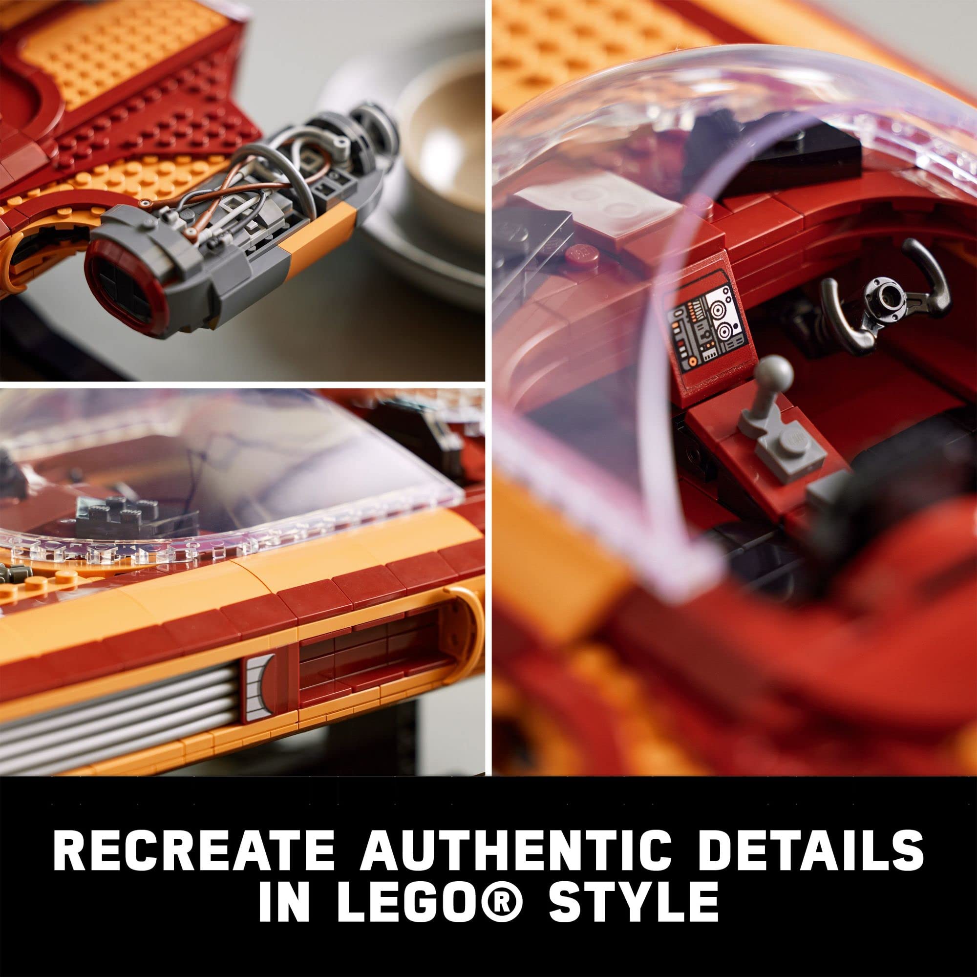 LEGO Star Wars Luke Skywalker's Landspeeder 75341, Ultimate Collector Series Star Wars Building Kit for Adults, includes Luke Skywalker Lightsaber and C-3PO Minifigure, Gift Idea for Star Wars Fans