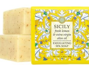 Greenwich Bay Destination Exfoliating Spa Soaps 7 Piece Set of 6.35 Ounce Bars - Travel to London, Kyoto, Tahiti, Paris, Fiji, Morocco, and Sicily without leaving your home!