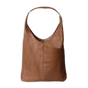 leather tote bag for women ladies purse travel shopping bag hobo carry shoulder bag multipurpose handbag by kpl (tan)