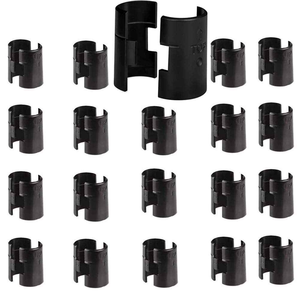 Wire Shelf Clips, Wire Shelving Shelf Lock Clips 20 Pairs 40 Pieces for 1" Post,Shelving Sleeves, Fits with Thunder Group, Alera, Honey Can Do, Eagle, Regency, Metro