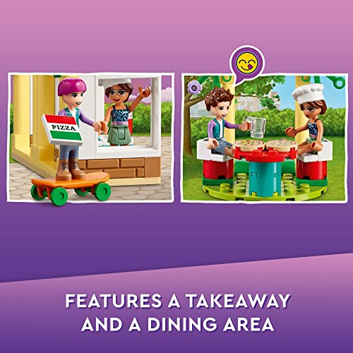 LEGO Friends Heartlake City Pizzeria 41705 Restaurant Set, Creative Gift for Grandchildren, Toys for Kids 5 Plus Years Old with Olivia & Ethan Mini-Dolls