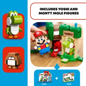 LEGO Super Mario Yoshi's Gift House Expansion Building Toy Set 71406 - Featuring Iconic Yoshi and Monty Mole Figures, Great Gift for Boys, Girls, Kids, or Fans of The Games and Movie Ages 6+