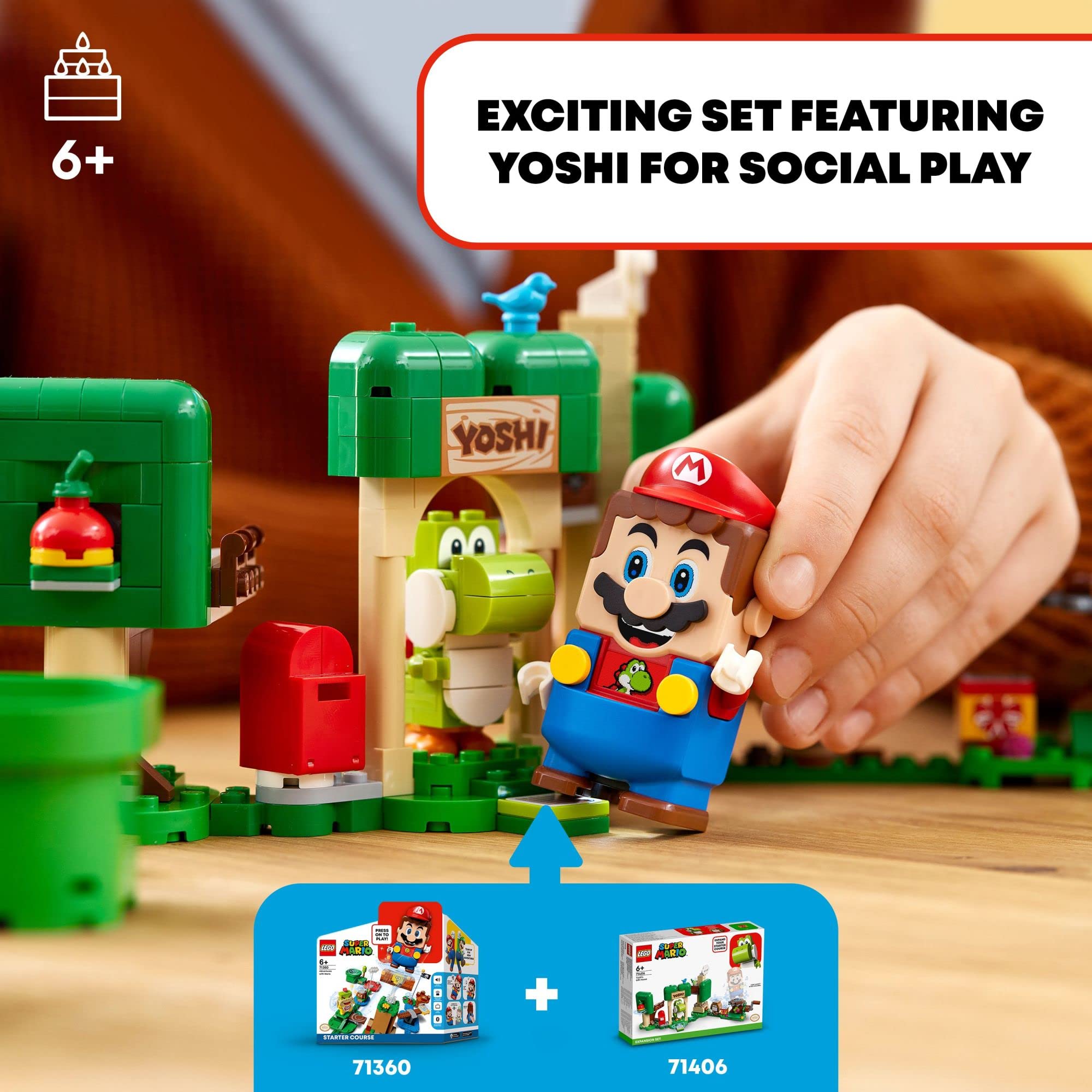 LEGO Super Mario Yoshi's Gift House Expansion Building Toy Set 71406 - Featuring Iconic Yoshi and Monty Mole Figures, Great Gift for Boys, Girls, Kids, or Fans of The Games and Movie Ages 6+